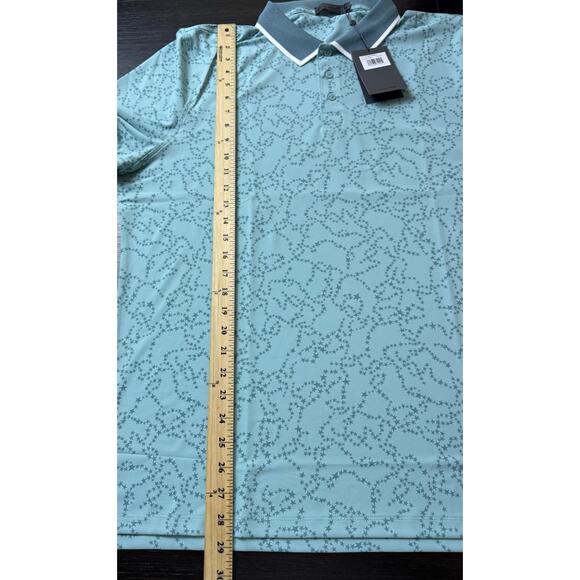 G/Fore Mens’s XL Star Dust Tech Racer Polo G4MF23K061D Mint New, Stretch Casual - Picture 4 of 5